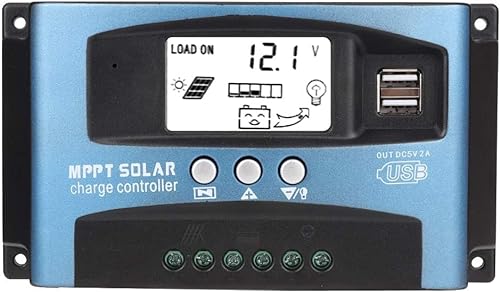 LetCart Solar Laderegler, 40/50/60/100A Solar Dual USB LCD Display, Laderegler, Solarmodulregler, Laderegler von LetCart