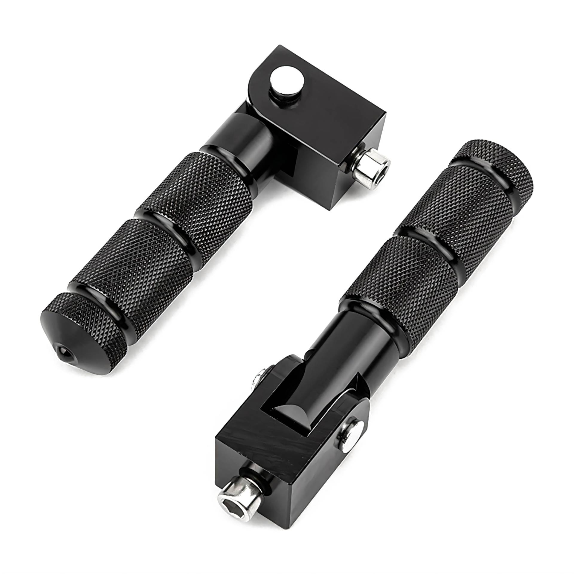 M8 Motorrad Fußrasten 2 Stück 90 ° faltbare Fußstützen universal elektrisches Motorrad vorne und hinten rutschfeste Beifahrerpedalstütze für Elektromotorräder Taschenmotorräder (Schwarz) von Letgoing