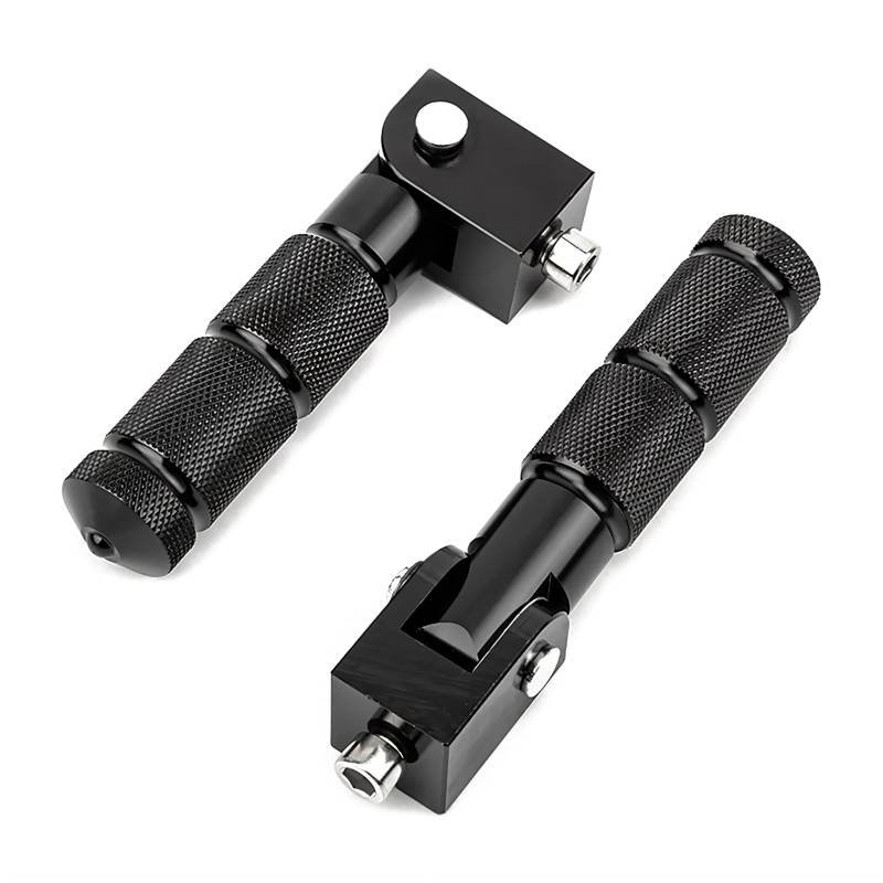 M8 Motorrad Fußrasten 2 Stück 90 ° faltbare Fußstützen universal elektrisches Motorrad vorne und hinten rutschfeste Beifahrerpedalstütze für Elektromotorräder Taschenmotorräder (Schwarz) von Letgoing