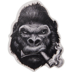 Aufkleber Mini Gorilla Maße: 6,8 x 8,3 cm Lethal Threat von Lethal Threat