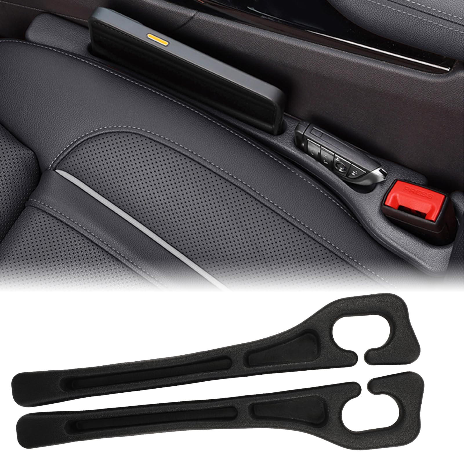 Lewooilt Aufbewahrungsbox für Autositze, Upgraded 2 Stück Autositz Lückenfüller Universal Autositz Spaltfüller Auto Sitzlückenfüller Autositz Gap Organizer Storage Box Car Seat Gap Filler, Schwarz Lewooilt Aufbewahrungsbox für Autositze, Upgraded 2 Stück Autositz Lückenfüller Universal Autositz Spaltfüller Auto Sitzlückenfüller Autositz Gap Organizer Storage Box Car Seat Gap Filler, Schwarz von Lewooilt