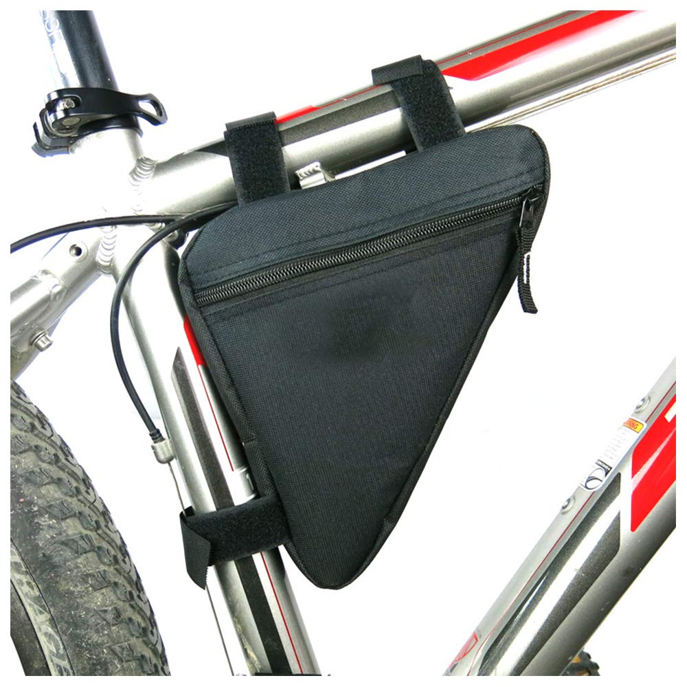 Lezed Qualität Nylon dreieckigen Fahrradtasche , Satteltasche für Mountainbikes, Fahrräder, Rennräder (Schwarz) von LEZED