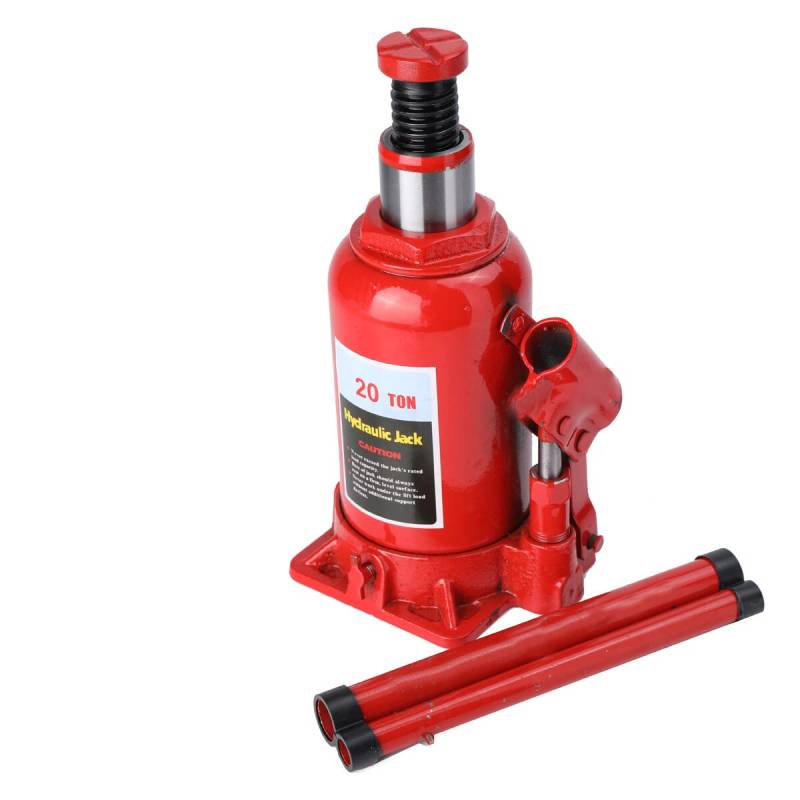 Lfhelper Hydraulischer Wagenheber 20T Hydraulikheber Stempelwagenheber Heber Auto Rot Kompakt-Wagenheber Hydraulischer Flaschen-Wagenheber Car Jack Für Autos Lastwagen Wohnwagen, Maximale Höhe: 41 cm von Lfhelper
