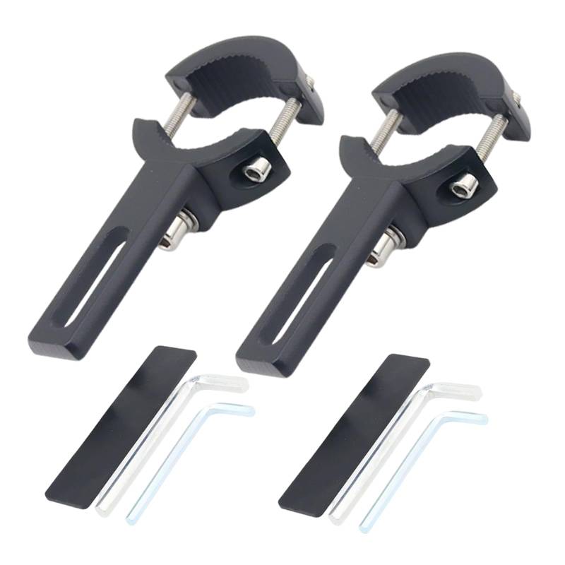2 Stück Halterungen für Motorrad-Scheinwerfer, 20mm-38mm Verstellbare Motorrad Lichthalterung, Universelle Halterungen mit Rutschfestem Gummipad, Verstellbare Motorrads Scheinwerferhalterung von Lguaquanx