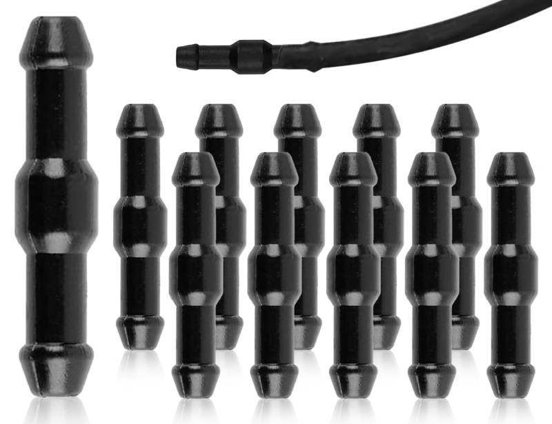 Lhbwhiz 10 Stück Auto Schlauchverbinder,Verbinder Scheibenwaschanlage Schlauch,Universal Wischwasserschlauch,Spritzwasserschlauch Adapter,Isolierschlauch,unterdruckschlauch,fur auto(Schwarz) von Lhbwhiz