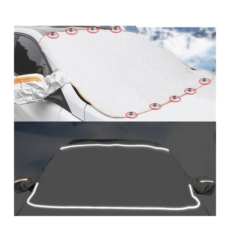 Auto Sonnenschutz Auto-Schneeabdeckung Windschutzscheiben-Sonnenschutz Wasserdichte Autoabdeckung Den Außenbereich Anti-Eis-Frost Autoschutz Winter-Außenabdeckung Autofenster Sonnenschutz(Magnetic-Ref von Lhdktee