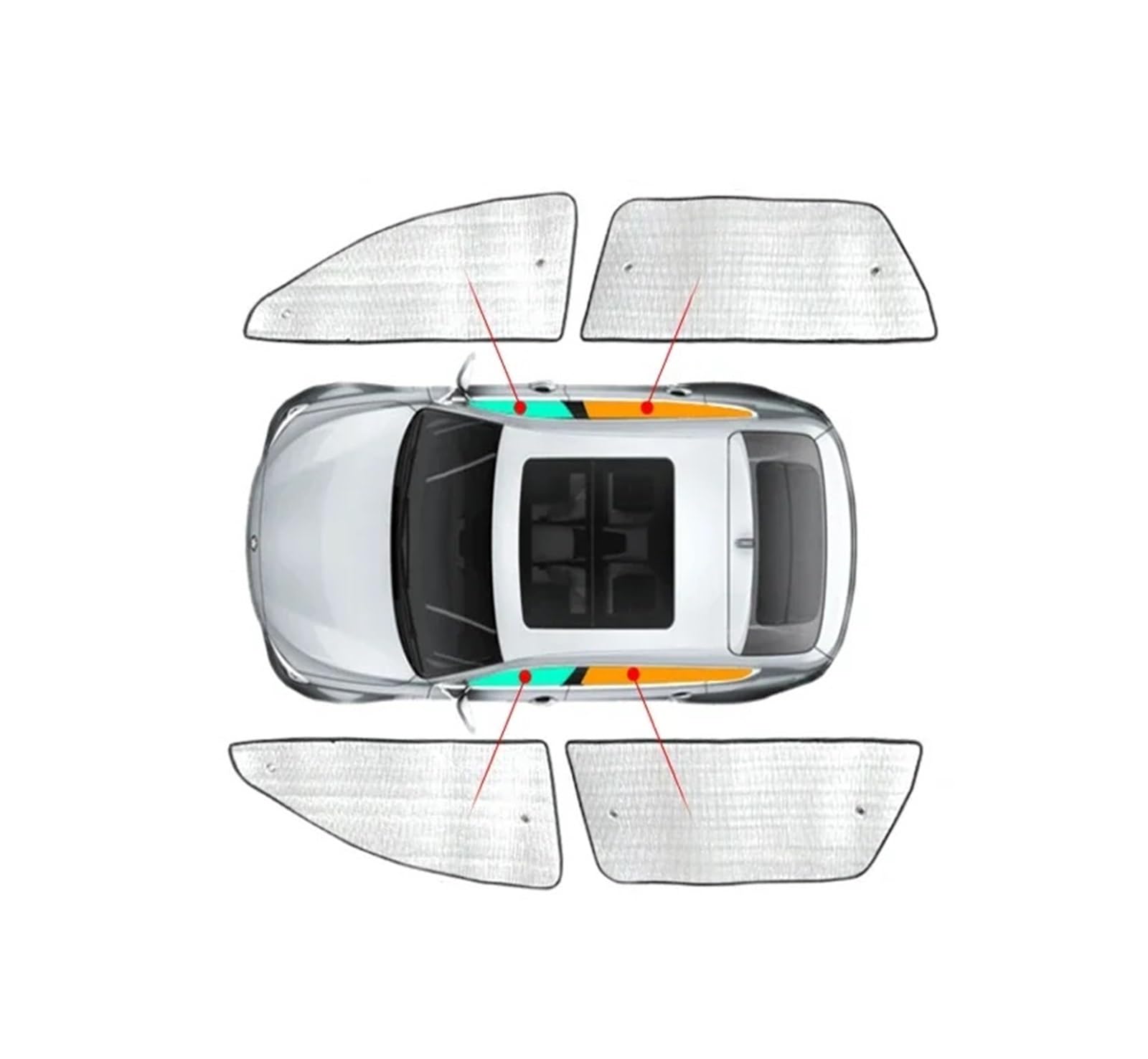 Auto Sonnenschutz Für Geely Für Zeekr X 2023-Present Auto-Sonnenschutz UV-Schutz Seitenfenstervorhang Sonnenschutz Visiermatte Windschutzscheibenzubehör Autofenster Sonnenschutz(4Door) von Lhdktee