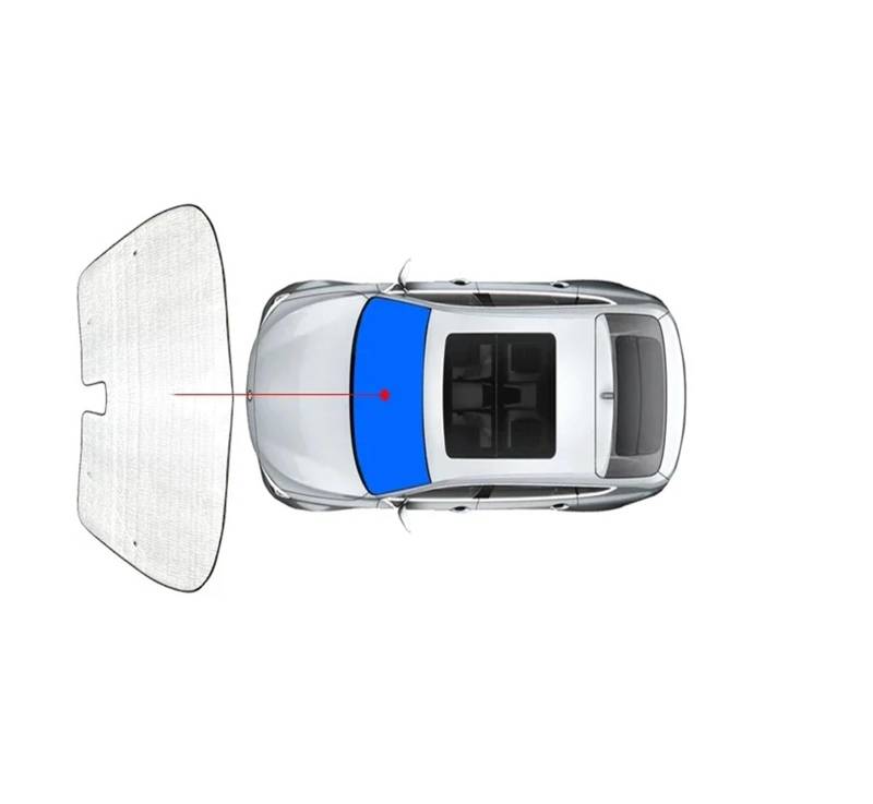 Auto Sonnenschutz Für Geely Für Zeekr X 2023-Present Auto-Sonnenschutz UV-Schutz Seitenfenstervorhang Sonnenschutz Visiermatte Windschutzscheibenzubehör Autofenster Sonnenschutz(Front) von Lhdktee