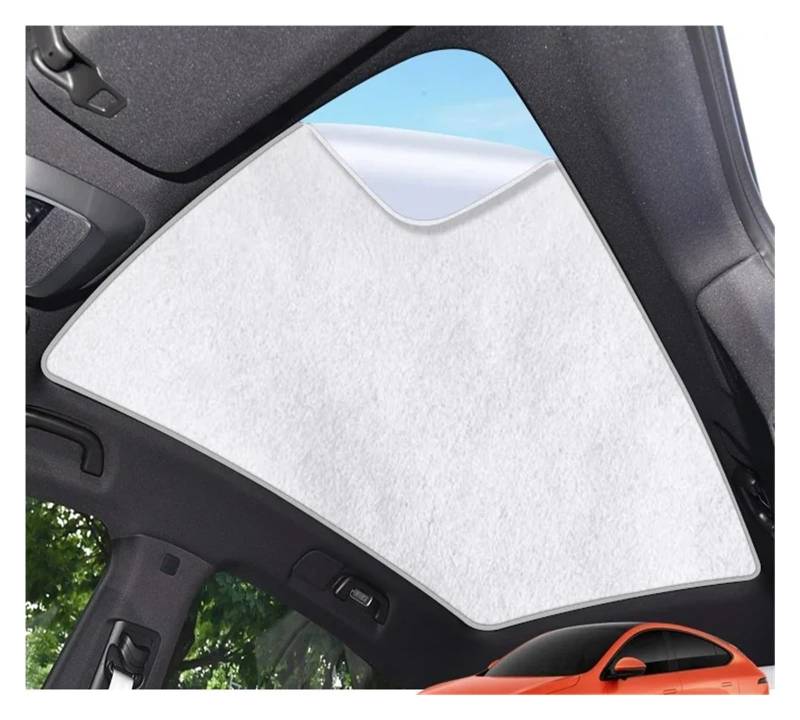 Auto Sonnenschutz Für XPENG Für G6 2024-Heute Auto Wildleder Stoff Elektrostatische Adsorption Schiebedach Sonnenschirm Wärmedämmung Dachfenster Auto Zubehör Autofenster Sonnenschutz(Beige) von Lhdktee