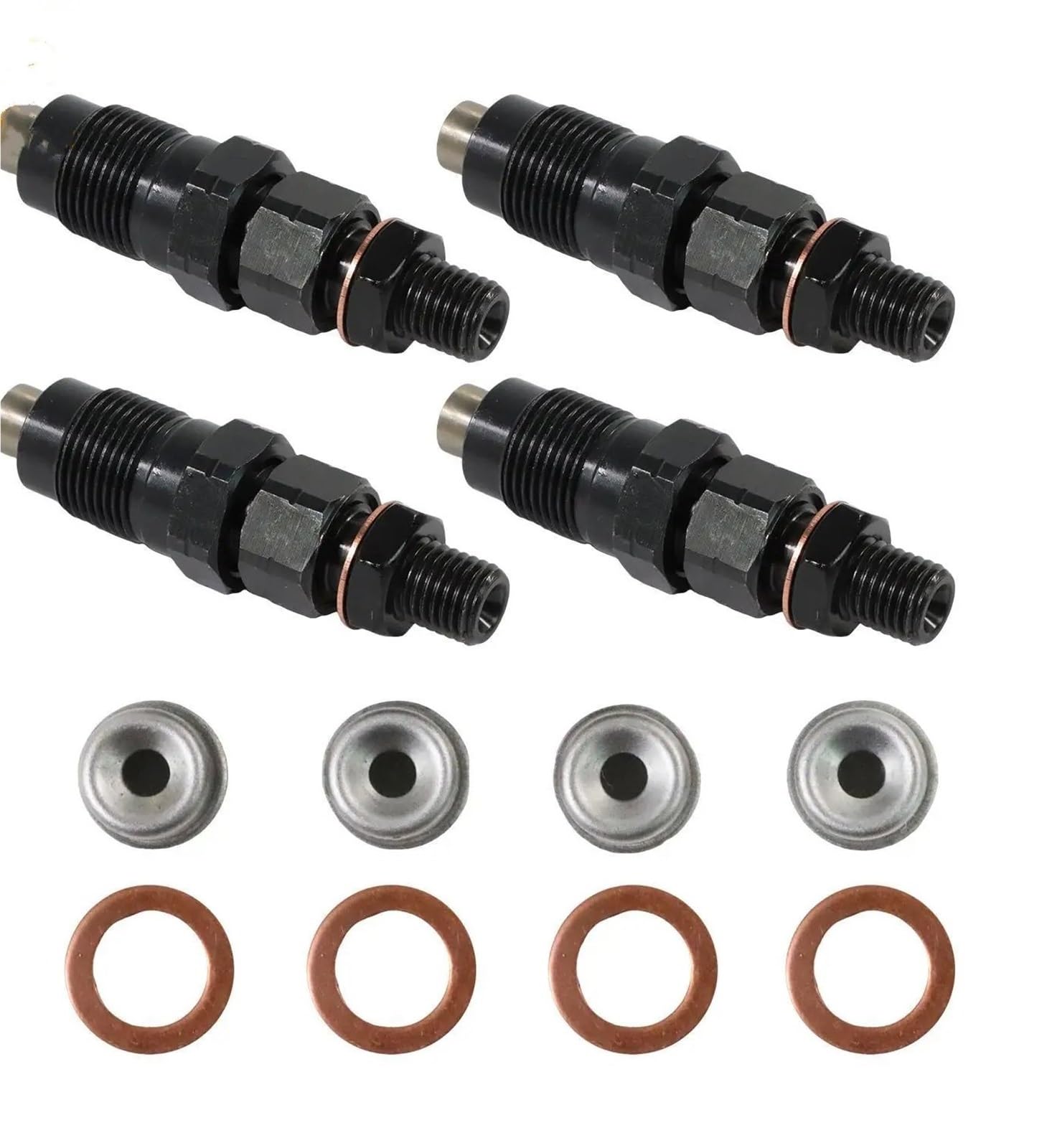 Einspritzdüse Für Nissan Für Navara TD27 D21 2.7L Ventil 140BAR 4PCS TD27 Diesel-Kraftstoffinjektoren Düse Mit Ringkit 20mm 16600-43G23 1660043G23 Auto Kraftstoff Injektor Düsen von Lhdktee