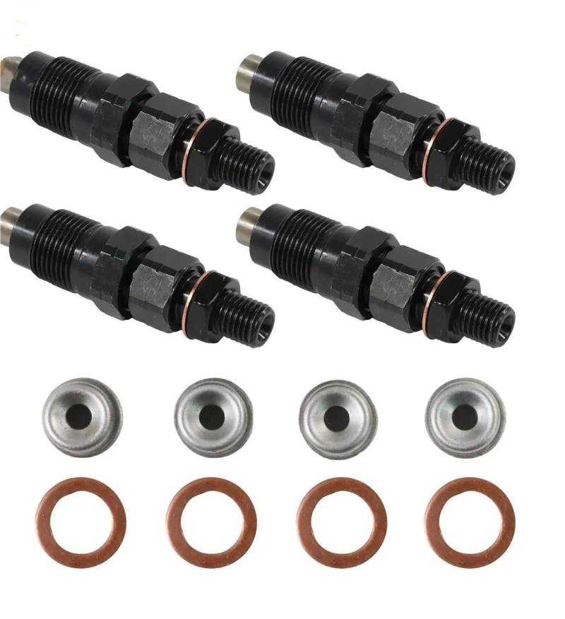 Einspritzdüse Für Nissan Für Navara TD27 D21 2.7L Ventil 140BAR 4PCS TD27 Diesel-Kraftstoffinjektoren Düse Mit Ringkit 20mm 16600-43G23 1660043G23 Auto Kraftstoff Injektor Düsen von Lhdktee