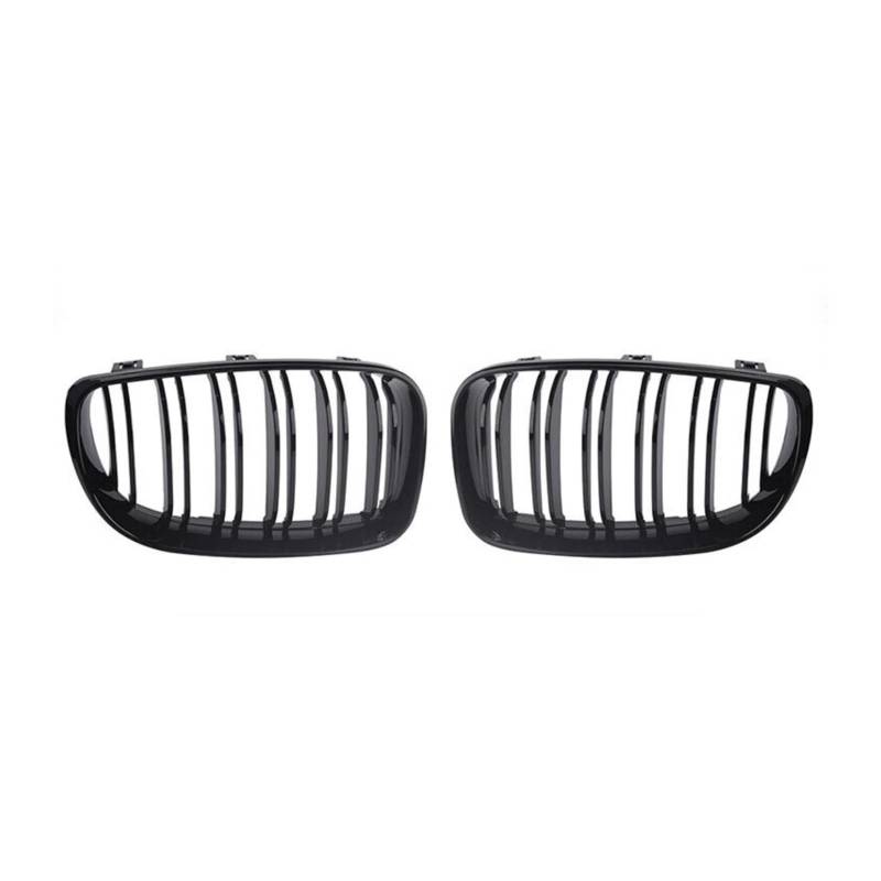 Kühlergrill Grill 1 Paar Für E81 E87 E82 E88 128i 130i 135i 2008 09 10 11 12 2013 Auto-Frontstoßstange Nierengitter Glänzend Schwarz Double Line Racing Grill Front Kühlergrille von Lhdktee