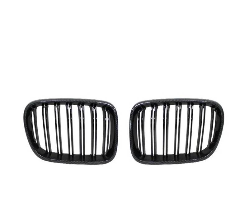 Kühlergrill Grill 1 Paar Für Für X3 F25 2010 2011 2012 2013 Front Niere Gitter Matt Glanz Schwarz Ersatz Racing Autoscooter Styling Front Kühlergrille(Carbon Look) von Lhdktee