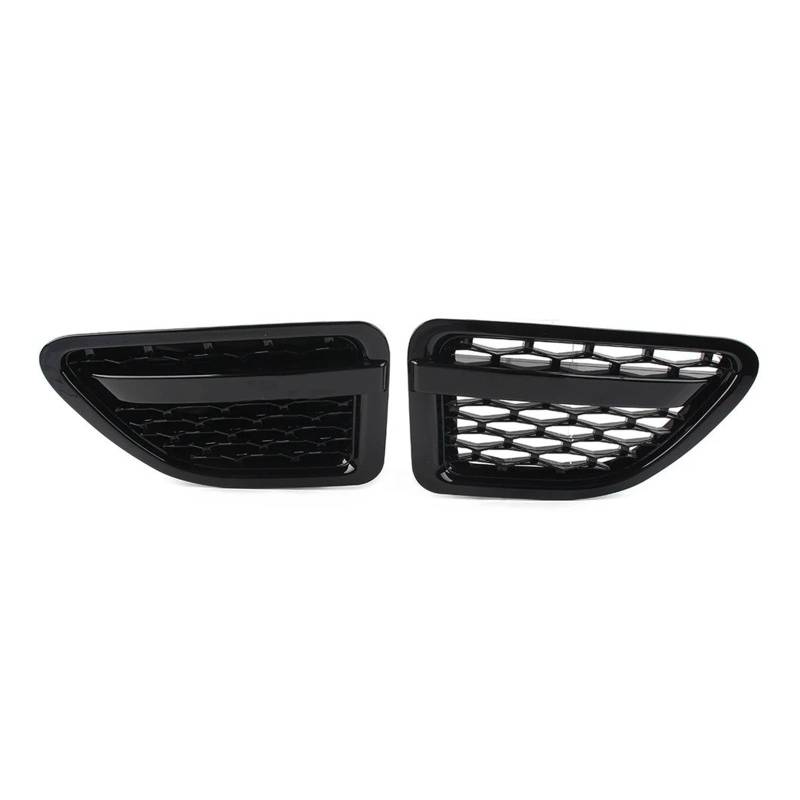 Kühlergrill Grill 1 Paar Für Land Für Rover Für Range Für Rover Für Sport 2005-2007 2008 2009 Schwarz Glänzender Auto-Frontgrill Lufteinlass Kotflügel Entlüftungsgrill Front Kühlergrille von Lhdktee