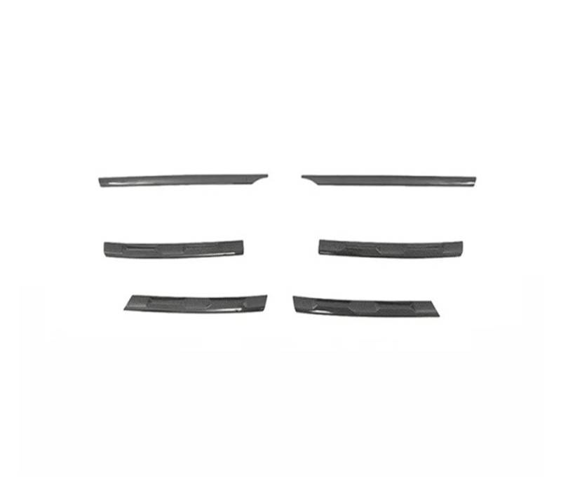 Kühlergrill Grill 6 STÜCKE Für VW Für Tiguan MK2 2016 17 18 19 20 2021 Chrom-Styling Auto Vorderen Stoßfänger Mesh Mitte Kühlergrill Grill Zierleisten Abdeckung Trim Front Kühlergrille(Carbon Fiber Bl von Lhdktee