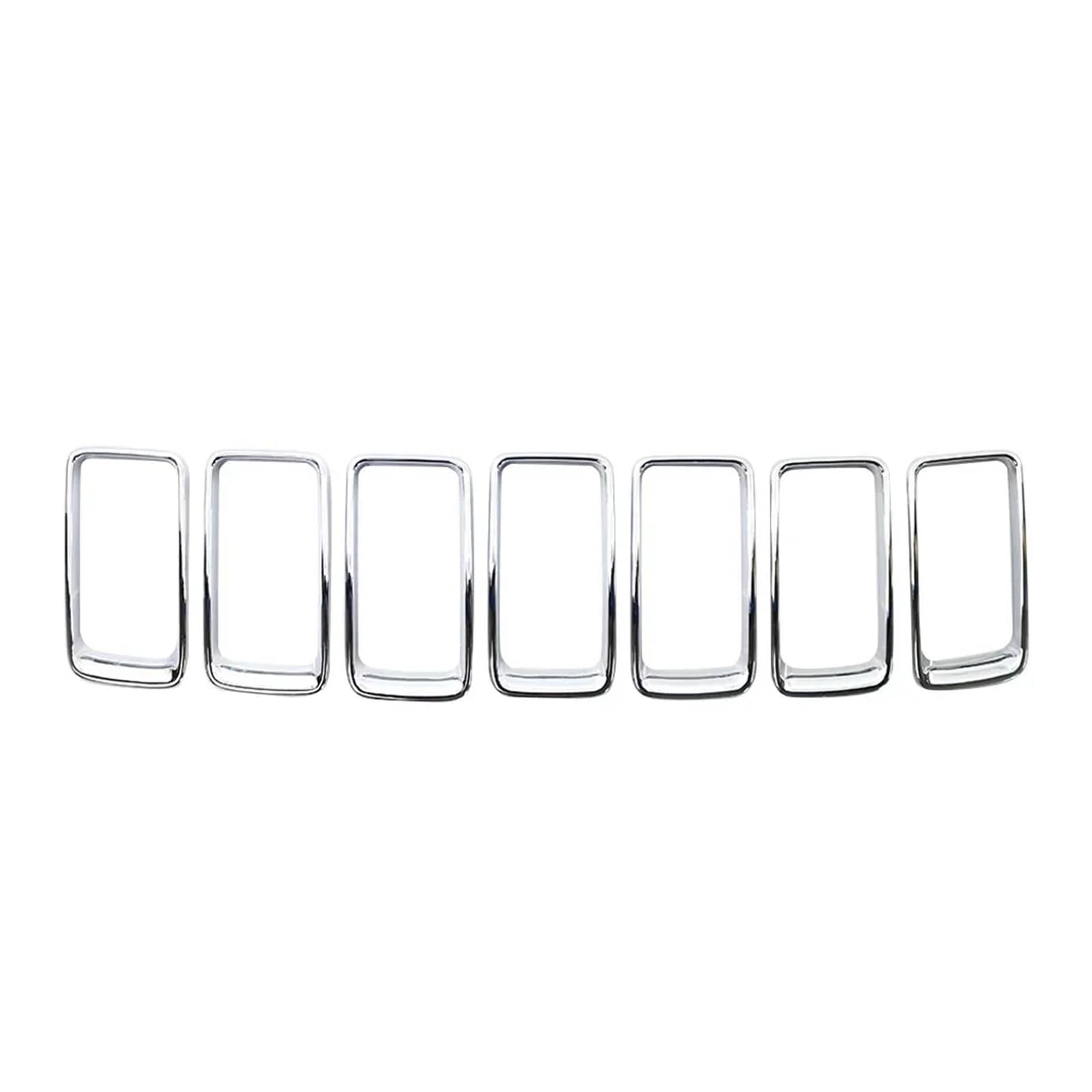 Kühlergrill Grill 7 Teile/Satz Für Jeep Für Grand Für Cherokee Auto Zubehör 2014 2015 2016 Front Stoßstange Kühlergrill Grill Eingesetzt Ring Trim Abdeckung Front Kühlergrille(Chrom) von Lhdktee