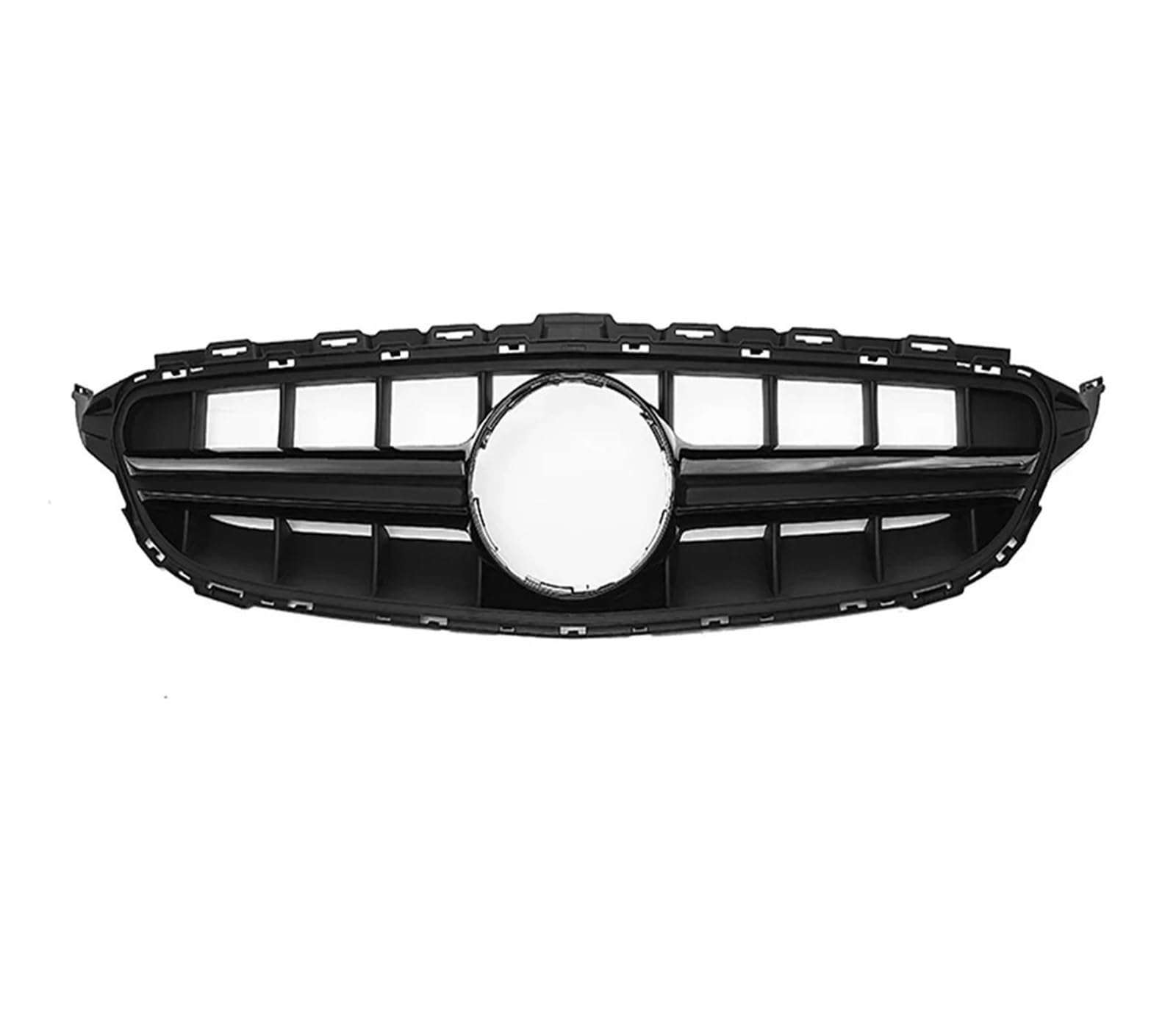Kühlergrill Grill Frontgrill Für Die Stoßstange Für Benz C-Klasse W205 C180 C200 C250 C300 2015 2016 2017 2018, Renngitter Im Chrom-Schwarz-Diamant-Stil Front Kühlergrille(C63-Glossy Black) von Lhdktee