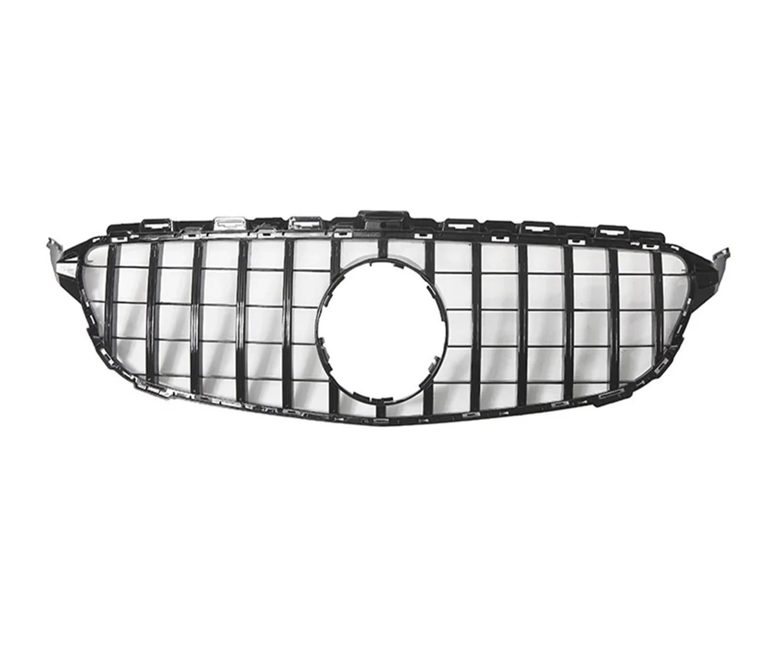 Kühlergrill Grill Frontgrill Für Die Stoßstange Für Benz C-Klasse W205 C180 C200 C250 C300 2015 2016 2017 2018, Renngitter Im Chrom-Schwarz-Diamant-Stil Front Kühlergrille(G-Glossy Black) von Lhdktee