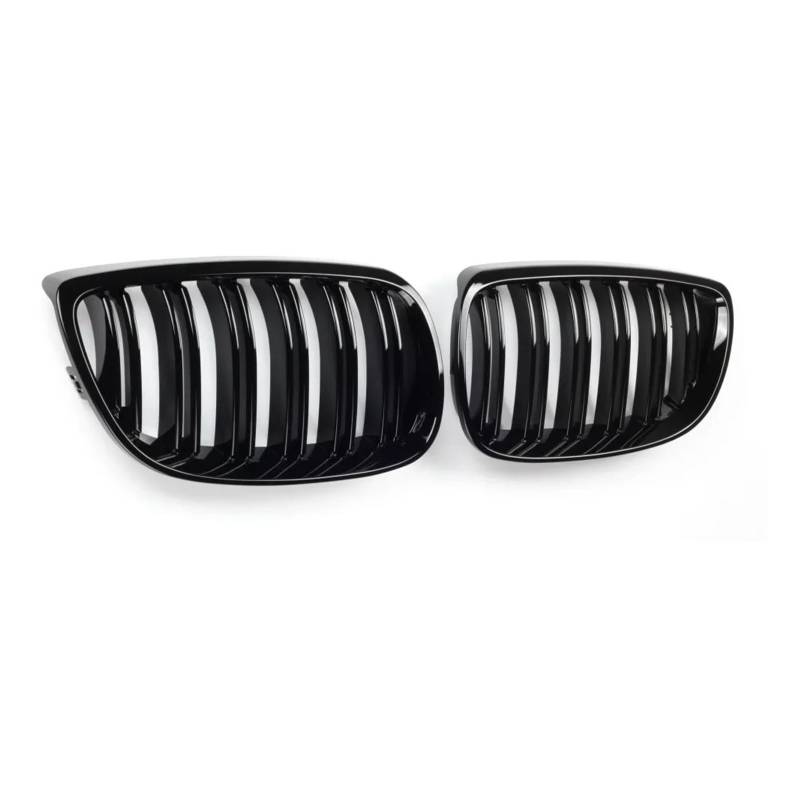 Kühlergrill Grill Frontstoßstangen-Nierengrill Für E92 E93 Für M3 2006 2007 2008 2009 Glänzend Schwarz Dual-Line-Grill Auto-Styling Renngitter Ersatzteil Front Kühlergrille von Lhdktee