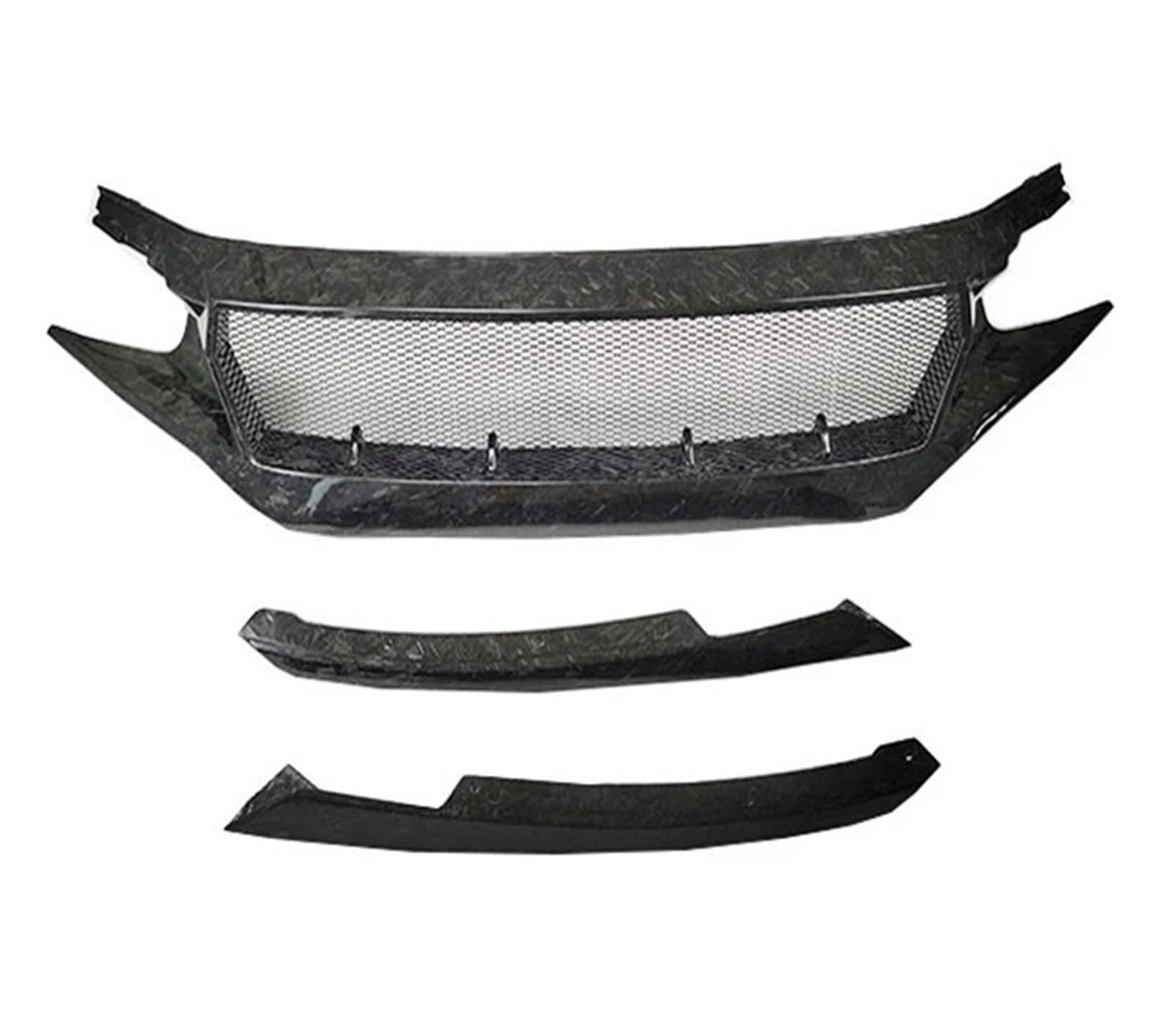 Kühlergrill Grill Für 10th Für Civic FK7 FK8 Für Type-R FC JS N1 Stil Auto Zubehör Fiberglas Frontschürze Grille Racing Lufteinlass Grille Motorhaube Front Kühlergrille(Forge) von Lhdktee