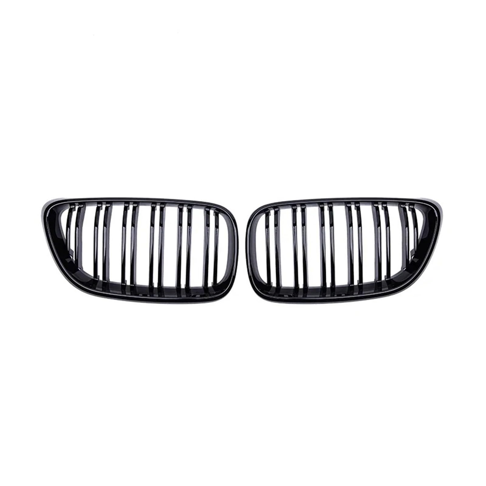 Kühlergrill Grill Für 2er-Serie F22 F23 F87 Für M2 2014–2019 Kohlefaser-Zubehör Auto-Frontnierengrill Renngrill Glänzend Schwarz Dual-Line-Grills Front Kühlergrille(Gloss Black) von Lhdktee