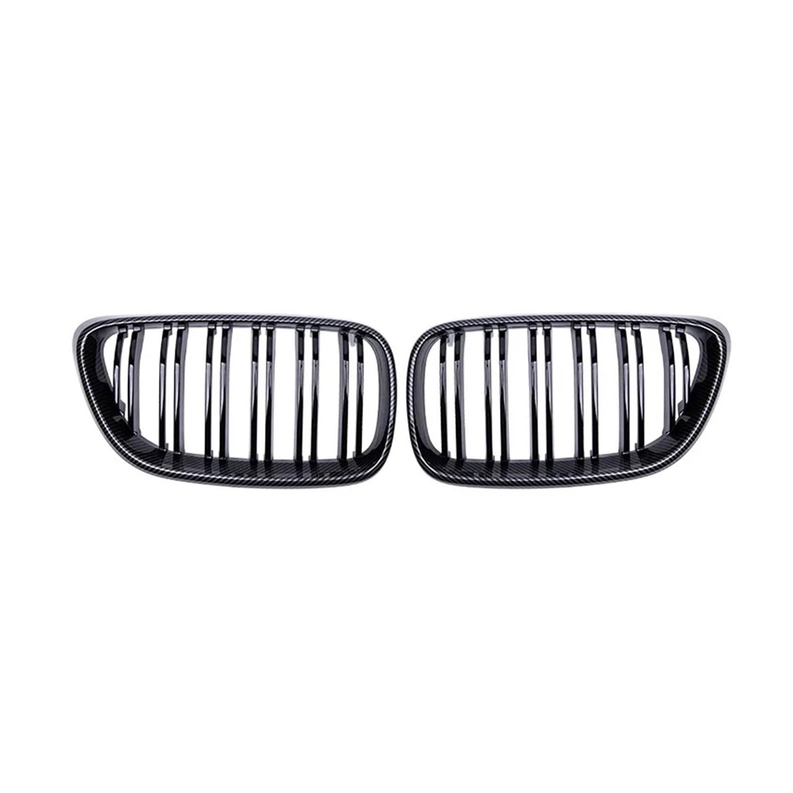 Kühlergrill Grill Für 2er-Serie F22 F23 F87 Für M2 2014–2019 Kohlefaser-Zubehör Auto-Frontnierengrill Renngrill Glänzend Schwarz Dual-Line-Grills Front Kühlergrille(Kohlefaser) von Lhdktee