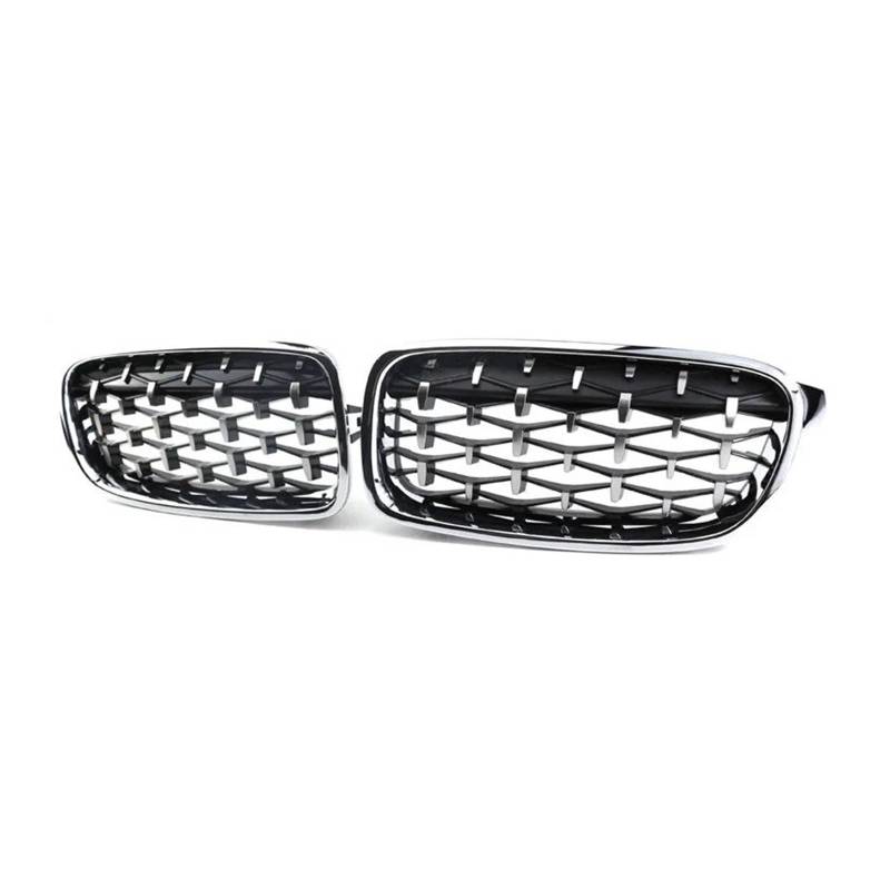 Kühlergrill Grill Für 3er F30 F31 F35 2011 2012 2013–2019 Frontstoßstange Nierengrill Doppellamellen Racing Sport Grille Autozubehör Front Kühlergrille(Sliver) von Lhdktee