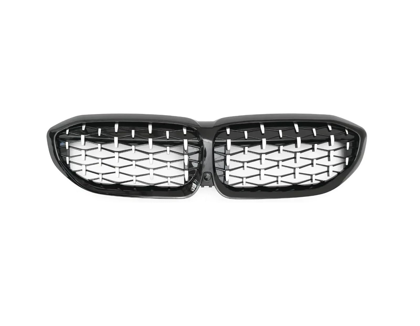 Kühlergrill Grill Für 3er G20 G20 G21 G28 2019 2020 2021 2022 Frontstoßstangenhaube Nierengrill Renngitter Ersatz Black Diamond Meteor Style Front Kühlergrille(Diamond-Chrome Black) von Lhdktee