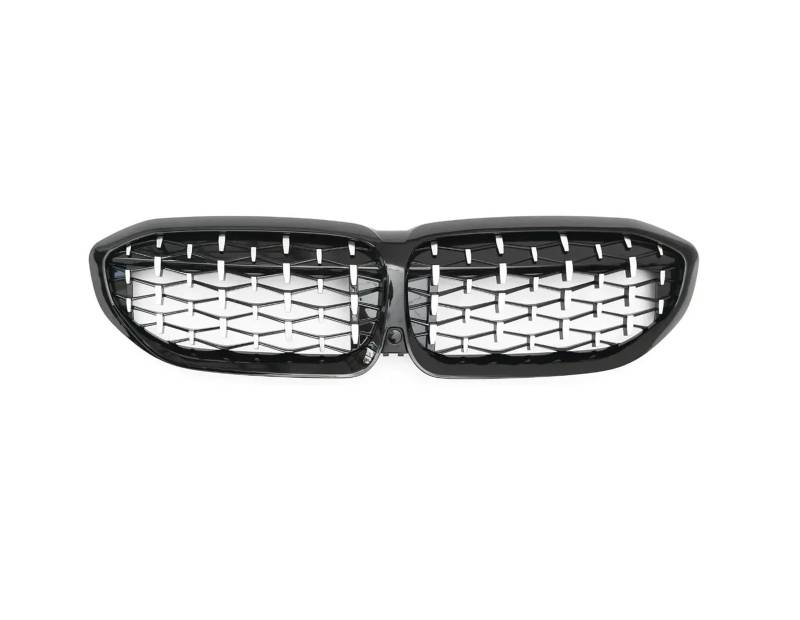 Kühlergrill Grill Für 3er G20 G20 G21 G28 2019 2020 2021 2022 Frontstoßstangenhaube Nierengrill Renngitter Ersatz Black Diamond Meteor Style Front Kühlergrille(Diamond-Chrome Black) von Lhdktee