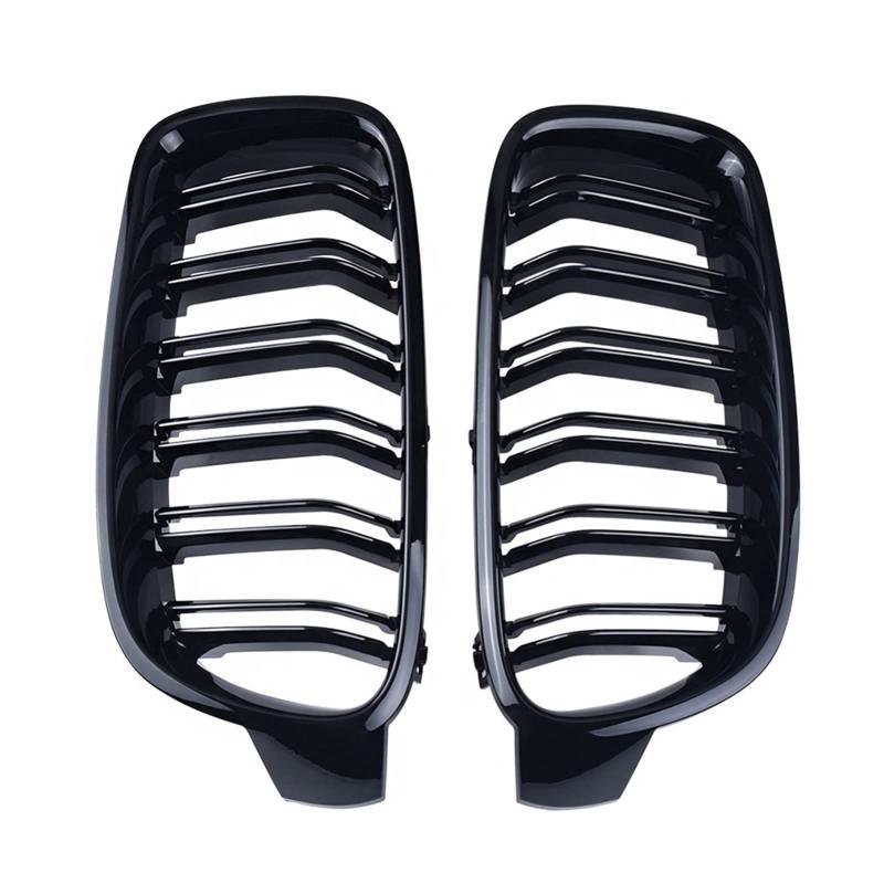 Kühlergrill Grill Für 3er-Reihe Für F30 Für F35 2012 2013 2014 2015 2018 Auto-Kühlergrill Racing Front Sport Grill Glanzschwarz Doppellamellen Nierengrill Front Kühlergrille von Lhdktee