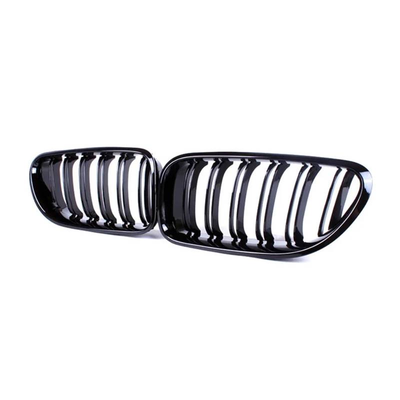 Kühlergrill Grill Für 6er F06 F12 F13 Für M6 2012 13 14 15 16 2017 Auto-Frontnierengrill Stoßstangengrill Racing Grills Doppellamellen Glänzend Schwarz Front Kühlergrille(Gloss Black) von Lhdktee