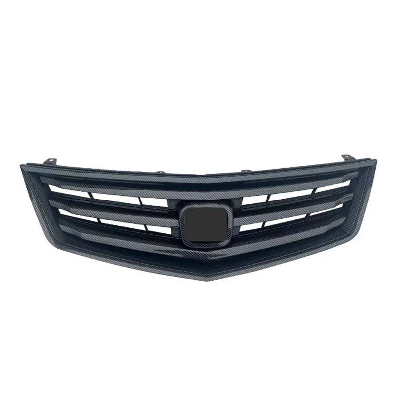 Kühlergrill Grill Für Accord MK8 Für Spirior 2009 2010 2011 2012 Perfekt Passende Frontgrills Racing-Ersatz Auto-Styling Leuchtend Schwarze Kohlefaser Front Kühlergrille(Carbon Fiber Black) von Lhdktee
