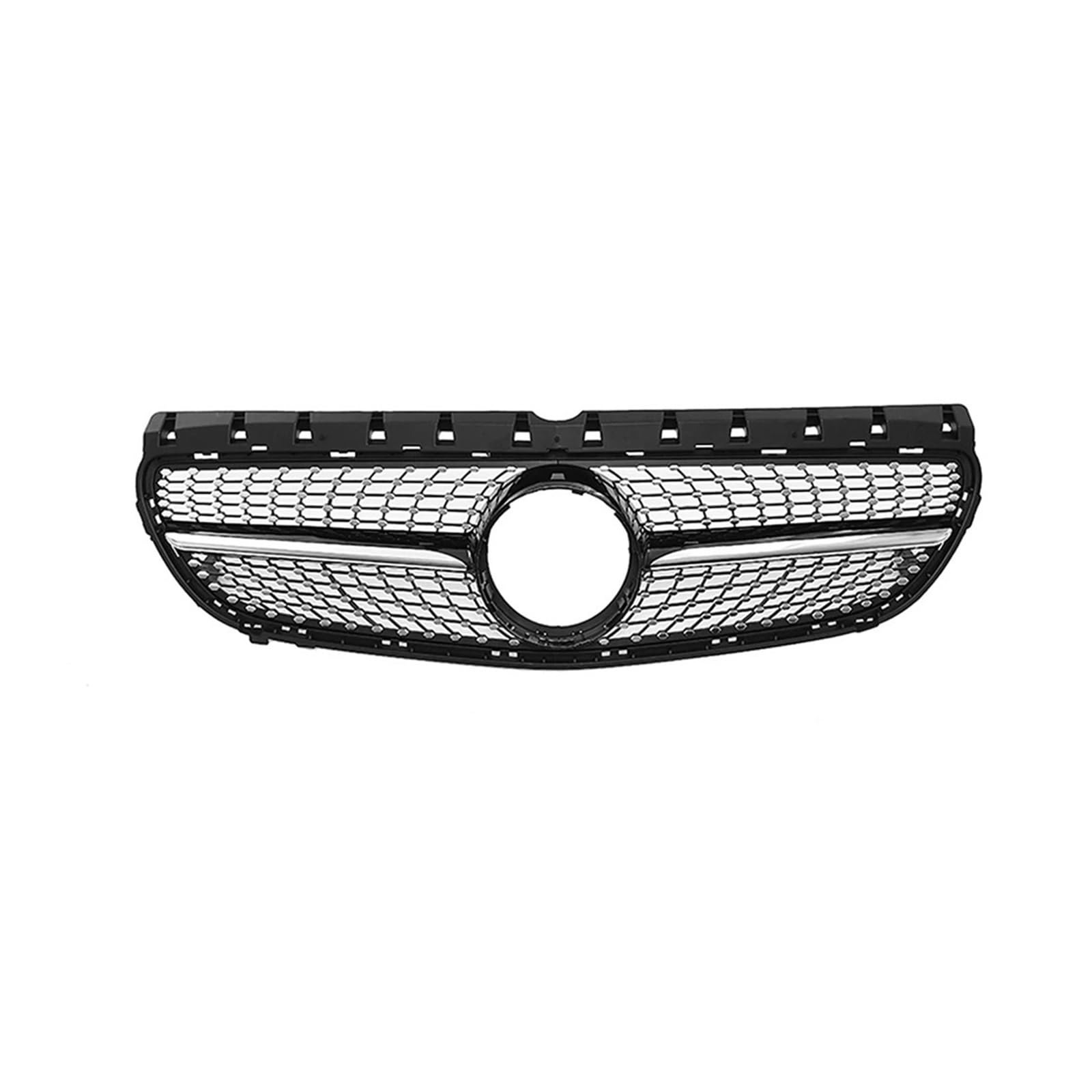 Kühlergrill Grill Für Benz B-Klasse W246 B180 B200 B250 2015 16 17 18 2019 Chrom Silber Diamanten Stil Grille Glänzend Schwarz Für GTR Front Stoßstange Grille Front Kühlergrille(Diamonds-Black) von Lhdktee