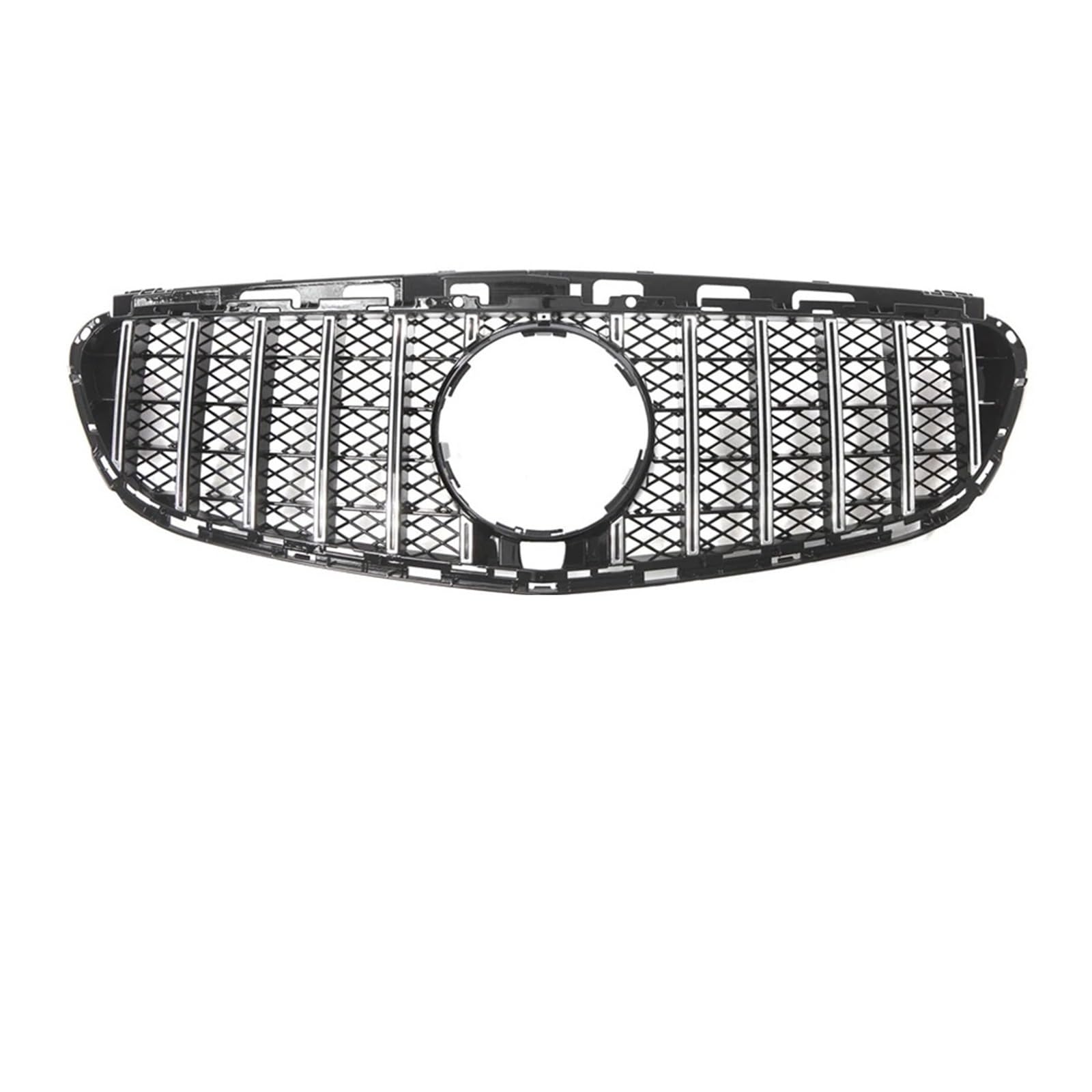 Kühlergrill Grill Für Benz E-Klasse W212 E300 E350 E400 2014 2015 2016 Für AMG Style Frontgrill Chrom Black Diamonds Style Racing Grille Front Kühlergrille(G-Silver) von Lhdktee