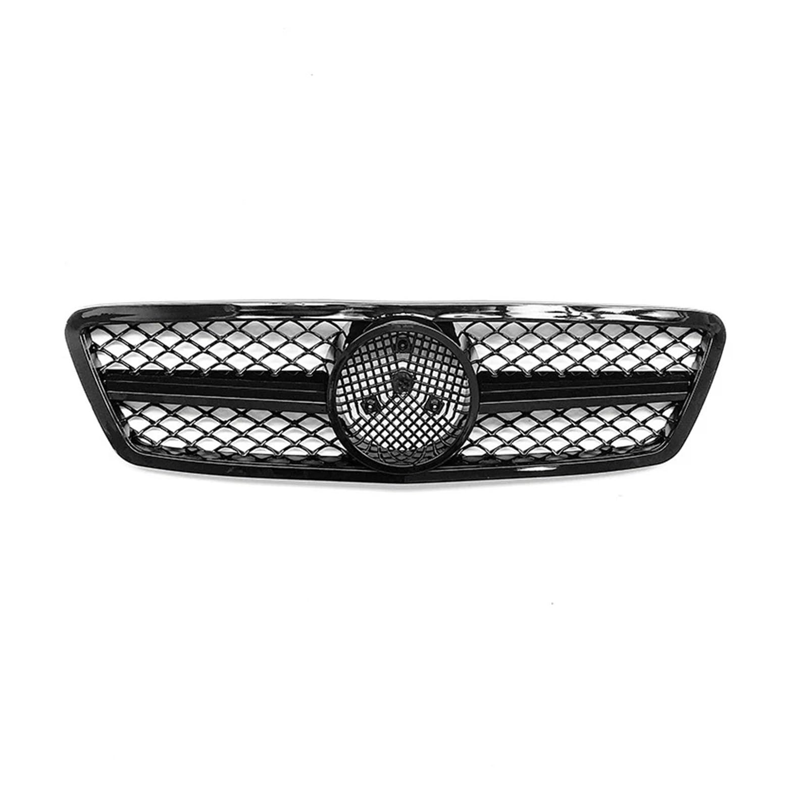Kühlergrill Grill Für Benz Für C-Klasse W203 C200 C240 ​​C280 C320 2001 02 03 04 05 06 2007 ABS Grills Frontstoßstange Kühlergrill Haube Tuning Racing Grill Front Kühlergrille(Schwarz) von Lhdktee