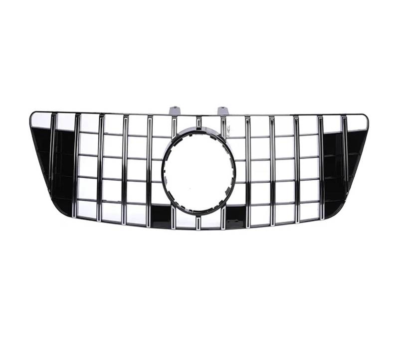 Kühlergrill Grill Für Benz Für ML Klasse W164 Kühlergrill Schwarz Silber Auto Vorderen Stoßfänger Für GT Stil Grill 320 350 430 550 2006 2007 2008 2009 2010 2011 Front Kühlergrille(Chrome 09-11) von Lhdktee
