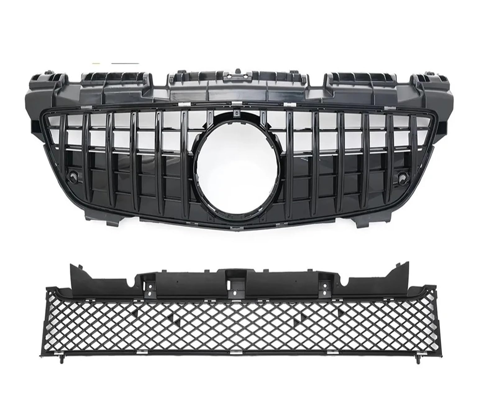 Kühlergrill Grill Für Benz R172 Für SLK 2011 2012 2013 2014 2015 Diamant Für GT Stil Front Einlass Grille Stoßstange Grill Mitte Gitter Mesh Tuning Teil Front Kühlergrille(Black A) von Lhdktee