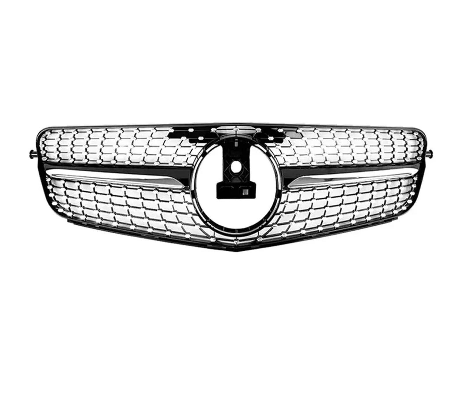 Kühlergrill Grill Für Benz W204 Kühlergrill Für C-Klasse C204 S204 2007-2014 C180 C200 C250 C300 C350 Diamant Für AMG Für GT Stil Frontstoßstangengrill Front Kühlergrille(Diamonds-Black) von Lhdktee