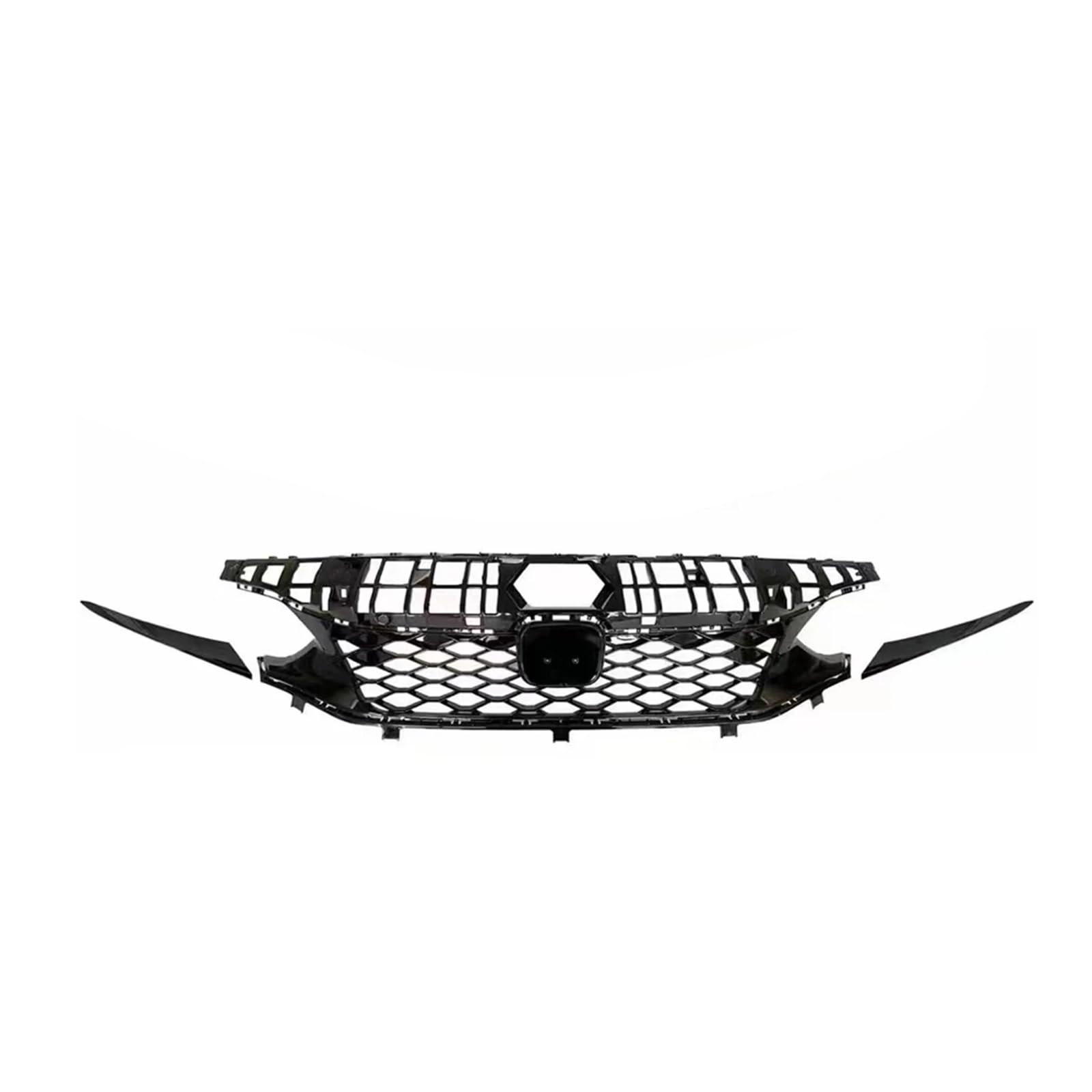 Kühlergrill Grill Für Civic 11th Hatchback Nur 2022 2023 2024 Für Typ R Stil Vorderen Grill Racing Grill Mesh Grid Oberen Stoßstange Haube Abdeckung Trim Front Kühlergrille(Without Sensor Hole) von Lhdktee