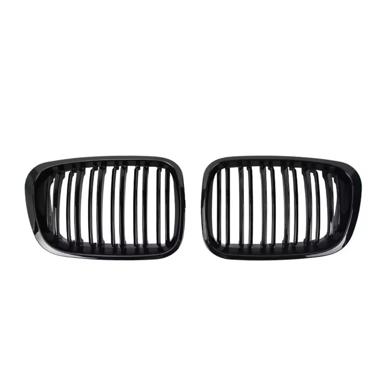 Kühlergrill Grill Für E46 4-Türer 320i 323i 325i 328i 330i 1998 1999 2000 2001 Oberer Renngitter Im Single Line Style Doppellinien-Frontstoßstangengrill Front Kühlergrille(Double-Glossy Black) von Lhdktee