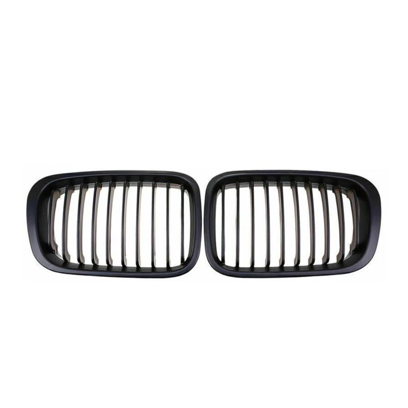 Kühlergrill Grill Für E46 4-Türer 320i 323i 325i 328i 330i 1998 1999 2000 2001 Oberer Renngitter Im Single Line Style Doppellinien-Frontstoßstangengrill Front Kühlergrille(Single-Matte Black) von Lhdktee