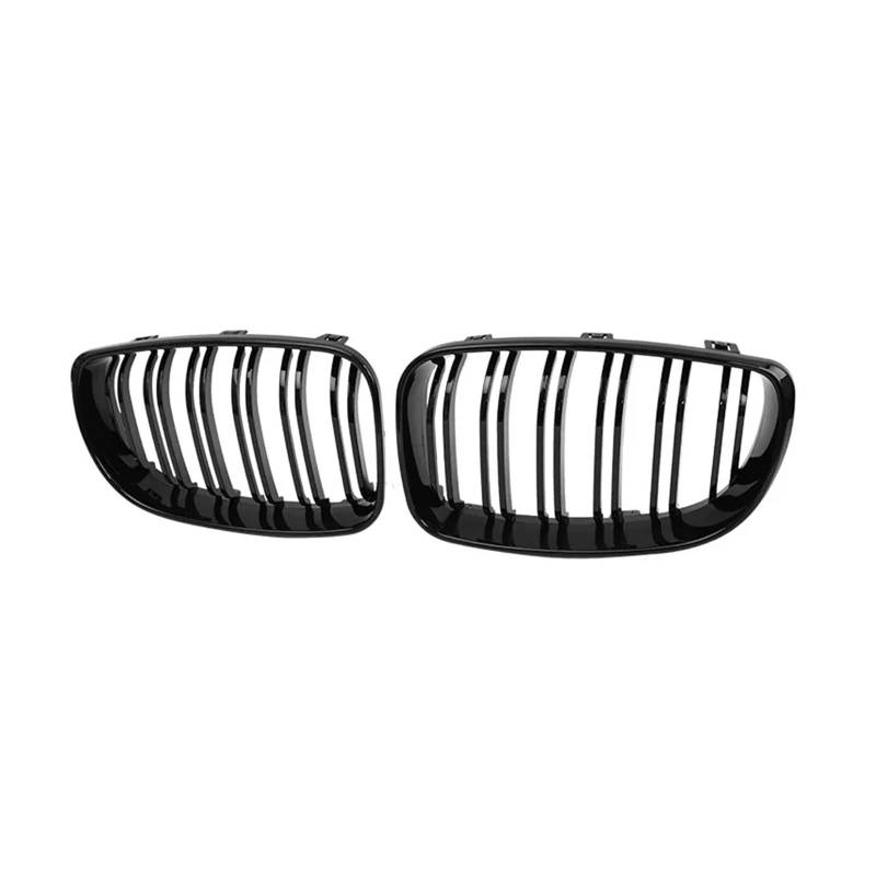 Kühlergrill Grill Für E81 E87 E82 E88 128I 130I 135I 2007-2011 Auto Front Stoßstange Nieren Grille Racing Grills Gitter Glänzend Schwarz Dual Lamellen Grill Front Kühlergrille von Lhdktee
