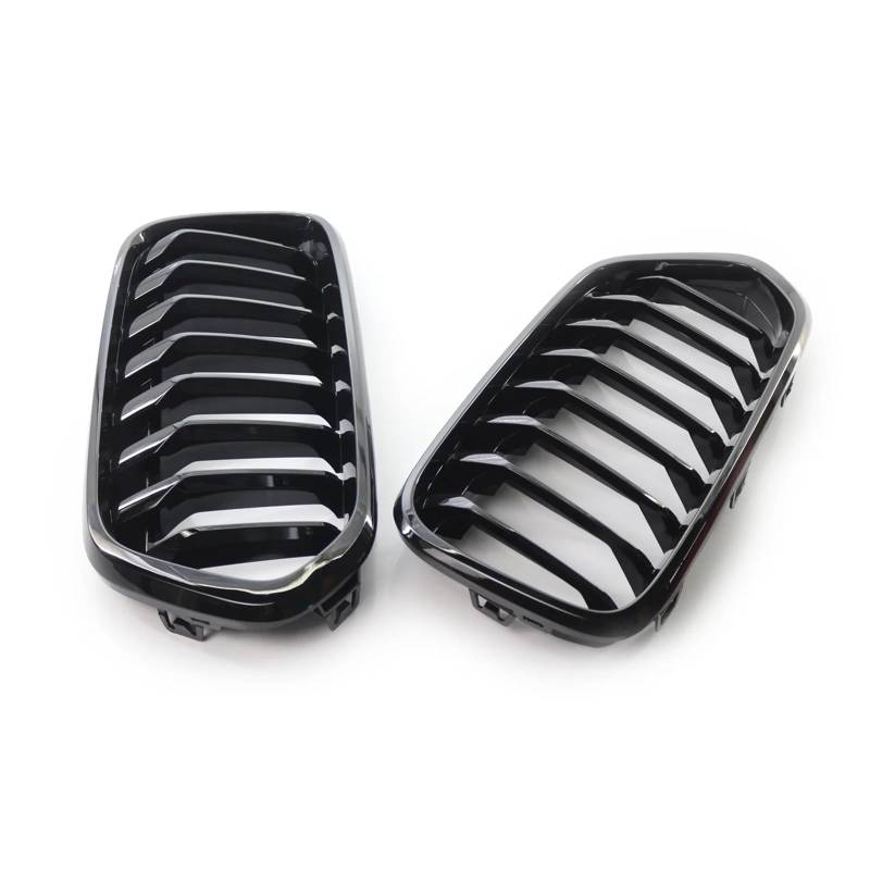 Kühlergrill Grill Für Für Die X2-Serie F39 2018 2019 2020 2021 Glänzend Schwarze Auto-Frontstoßstangen-Nierengitter Ersatz-Renngitter Zubehör Front Kühlergrille von Lhdktee