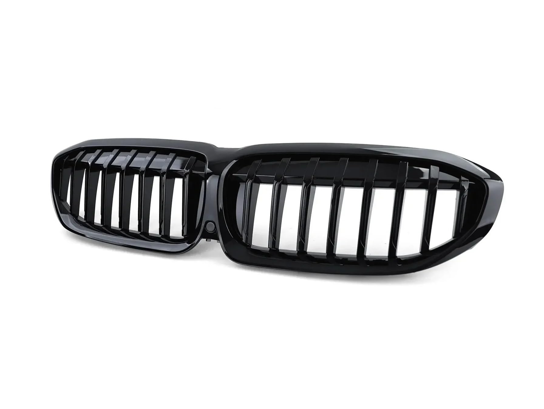 Kühlergrill Grill Für G20 3er G20 G21 G28 2019 2020 2021 2022 Frontstoßstange Haube Nierengrill Renngitter Ersatz Black Diamond Meteor Style Front Kühlergrille(1 Slat-Glossy Black) von Lhdktee