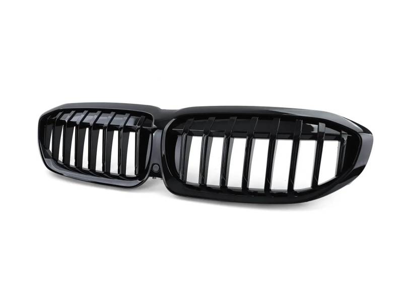 Kühlergrill Grill Für G20 3er G20 G21 G28 2019 2020 2021 2022 Frontstoßstange Haube Nierengrill Renngitter Ersatz Black Diamond Meteor Style Front Kühlergrille(1 Slat-Glossy Black) von Lhdktee