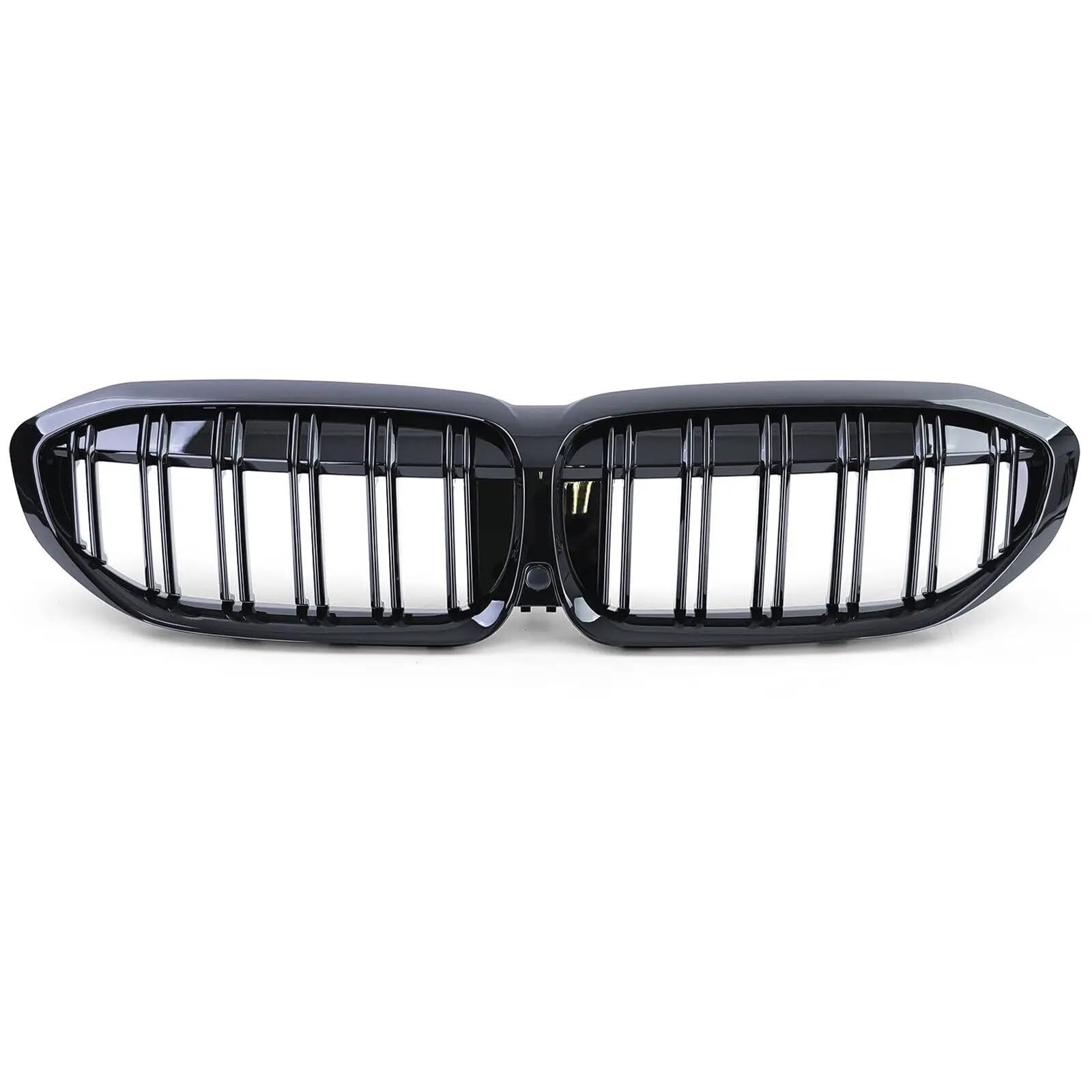 Kühlergrill Grill Für G20 3er G20 G21 G28 2019 2020 2021 2022 Frontstoßstange Haube Nierengrill Renngitter Ersatz Black Diamond Meteor Style Front Kühlergrille(2 Slat-Gloss Black) von Lhdktee