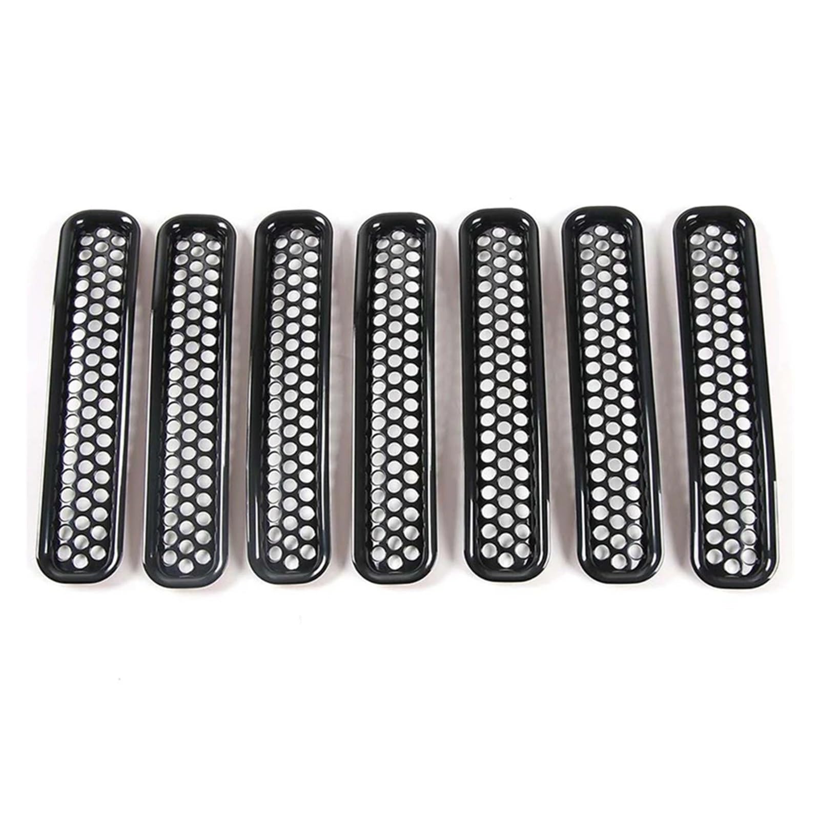 Kühlergrill Grill Für Jeep Für Wrangler TJ Und Unlimited – (7 Stück) 1997 1998 1999 2000 2001 2002 2003 2004 2006 Kühlergrill-Einsatzset Mit Wabengitter Front Kühlergrille von Lhdktee