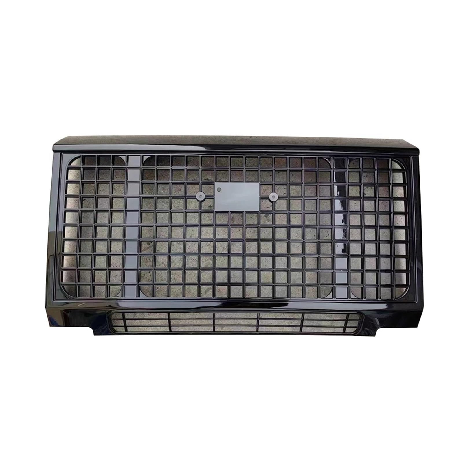 Kühlergrill Grill Für Land Für Rover Für Defender Fahrzeug Auto Teile Auto Styling Tuing Vorne Mitte ABS Edition Stil Kühlergrill Front Kühlergrille(Style 2 Black) von Lhdktee