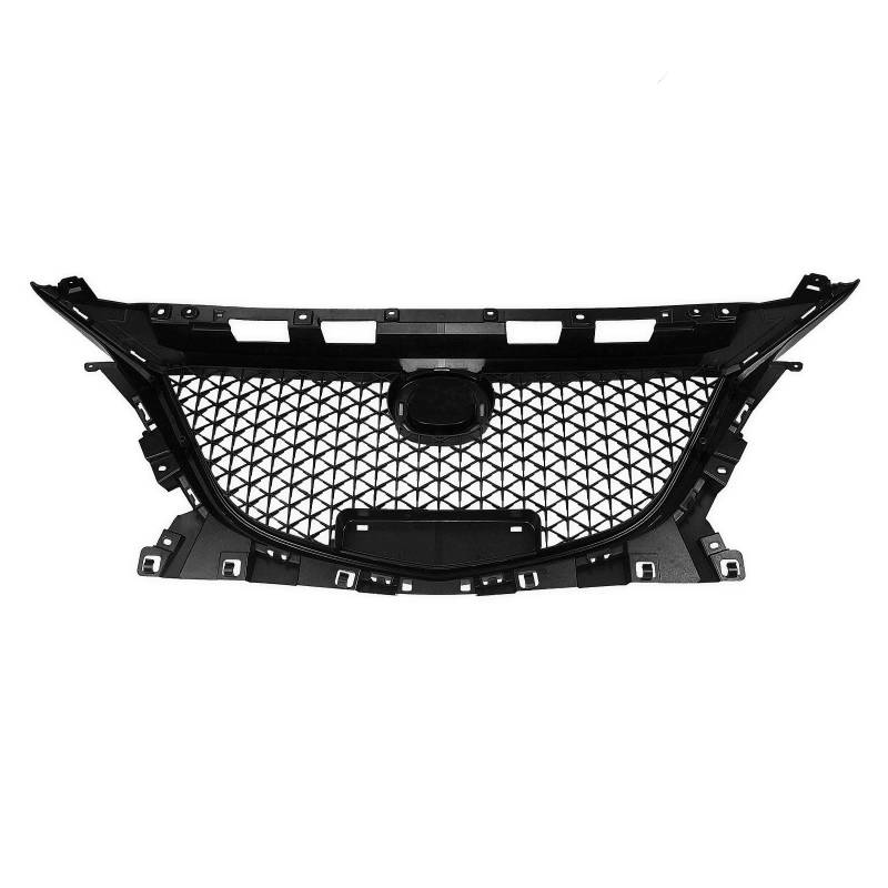 Kühlergrill Grill Für Mazda 3 Für Axela 2014 2015 2016 Kühlergrill Racing Grill Waben Stil Schwarz Auto Oberen Stoßfänger Ansaughaube Kühler Mesh Grid Front Kühlergrille von Lhdktee