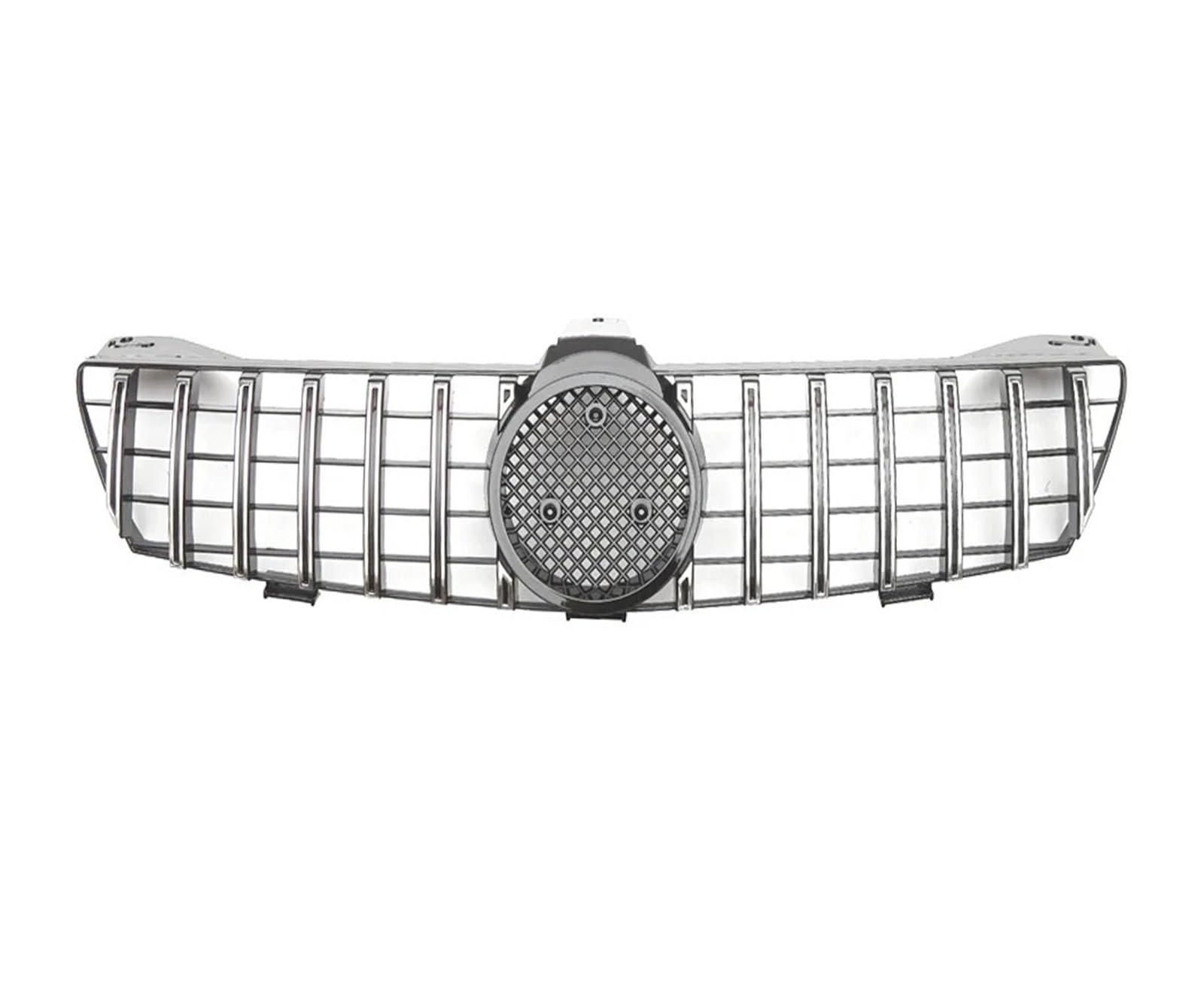 Kühlergrill Grill Vorne Glänzend Schwarz Für Benz Für CLS W219 CLS350 CLS500 2005-2008 Für GTR Stil Racing Grille Diamanten Stil Stoßstange Gitter Front Kühlergrille(G-Chrome Silver) von Lhdktee